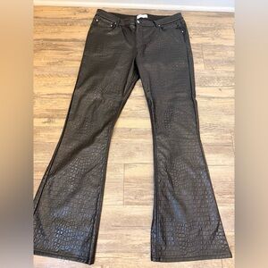 ASOS DESIGN FAUX LEATHER FAUX CROCODILE PRINT.